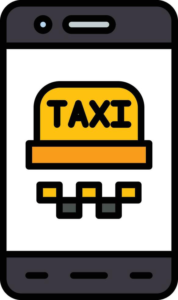 mobile Taxi vecteur icône