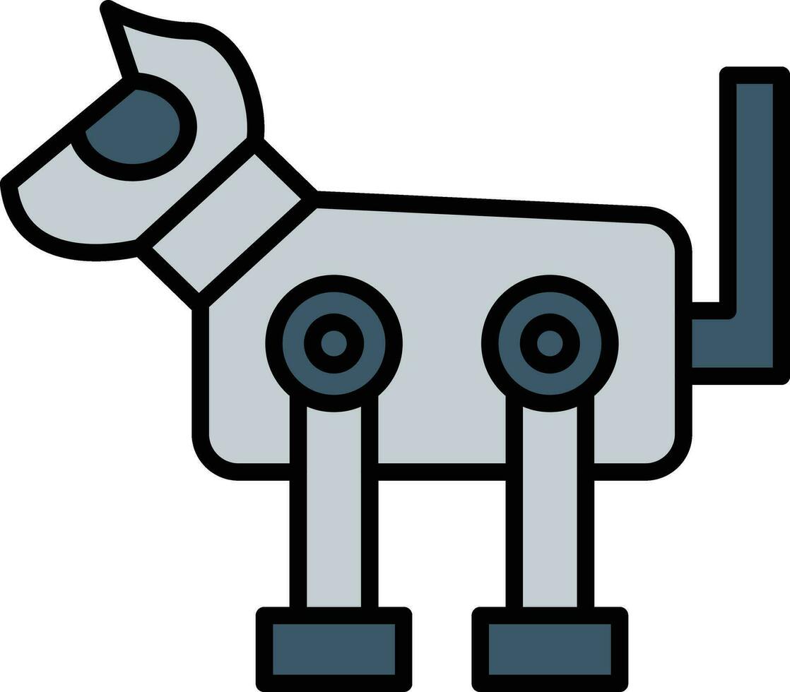 robot chien vecteur icône