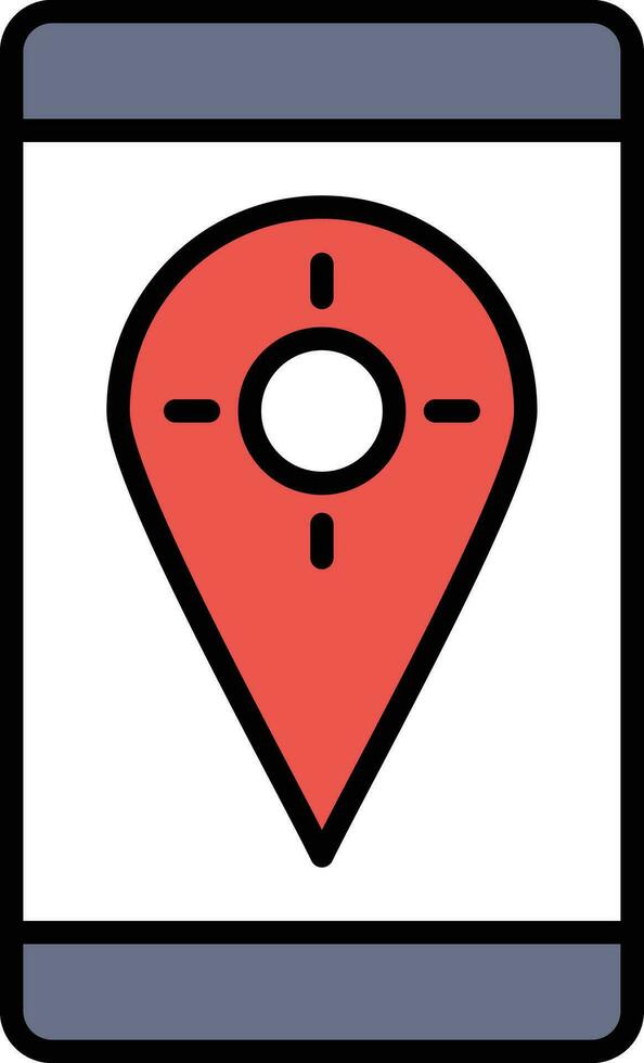 GPS fixé vecteur icône