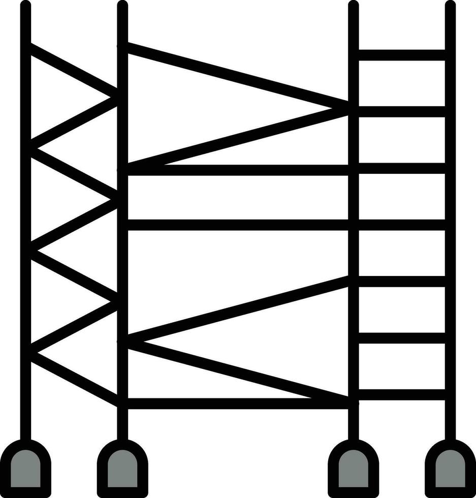 icône de vecteur d'échafaudage