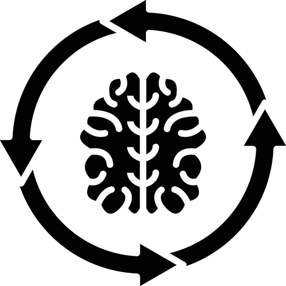 circulaire en pensant vecteur icône