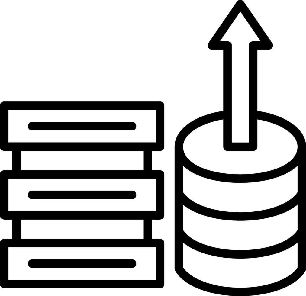 conception d'icône de vecteur de stockage de données