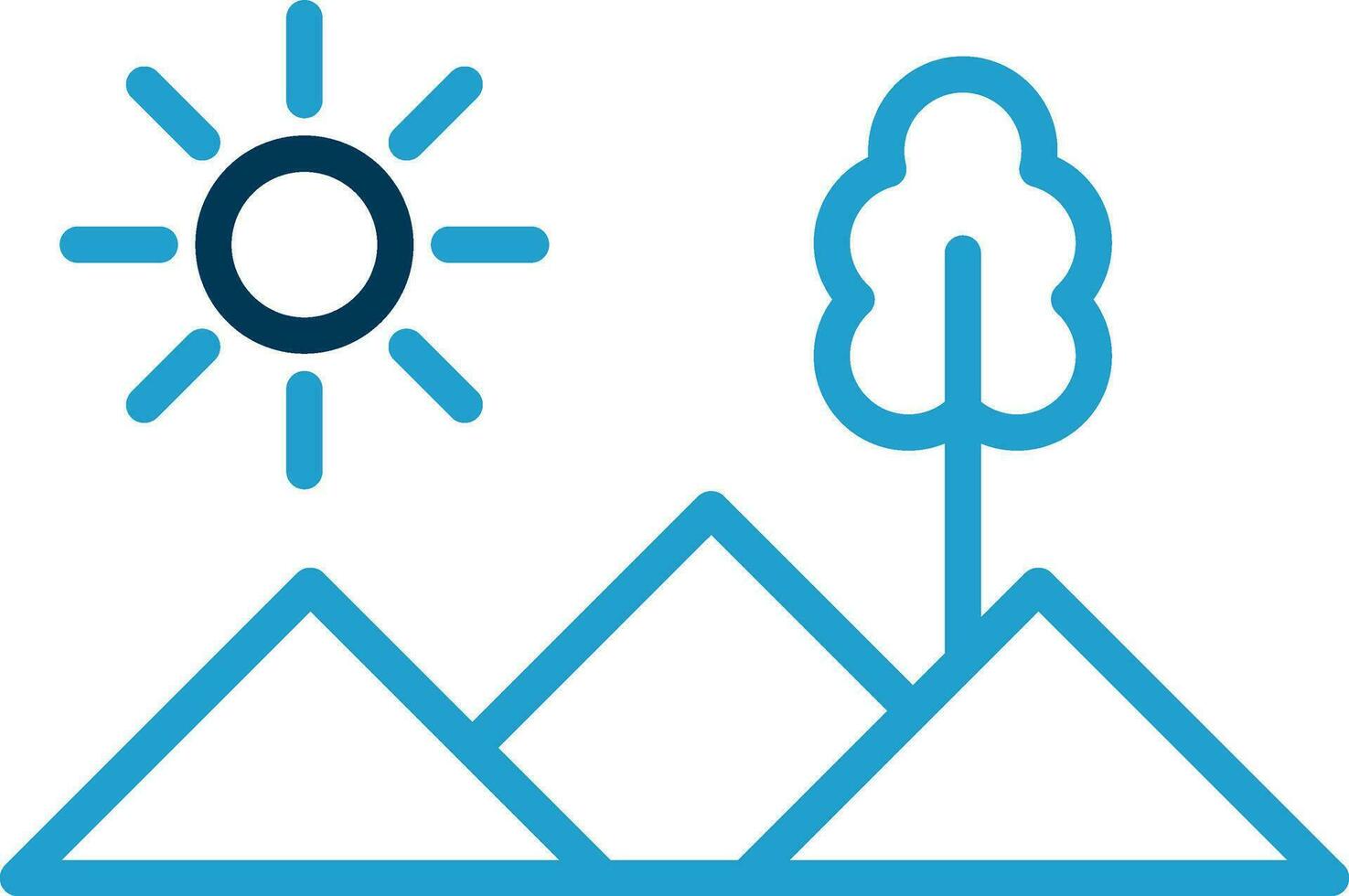 conception d'icône de vecteur de montagnes