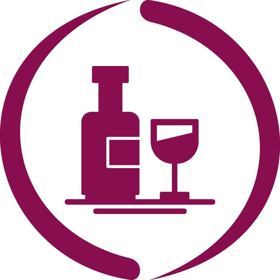 icône de vecteur de bouteille de vin