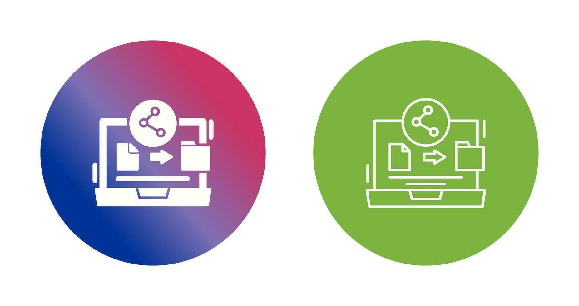 icône de vecteur de partage de fichiers