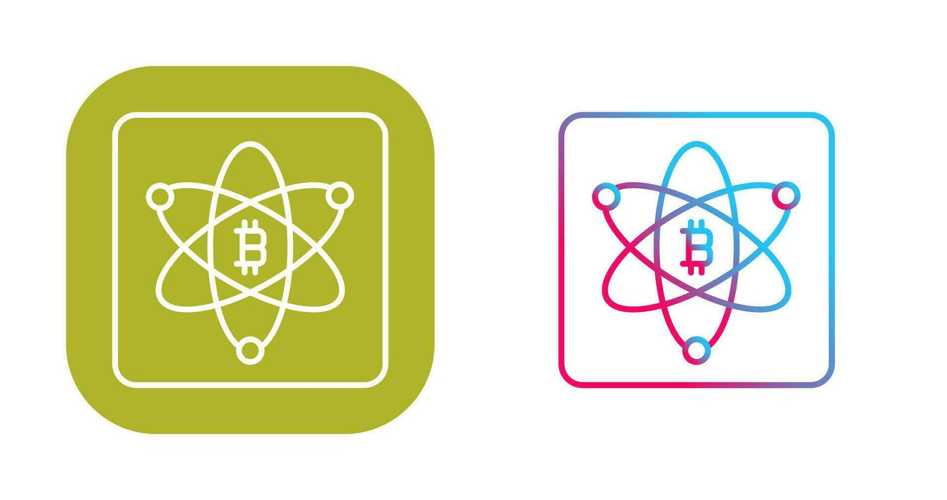 icône de vecteur de science bitcoin