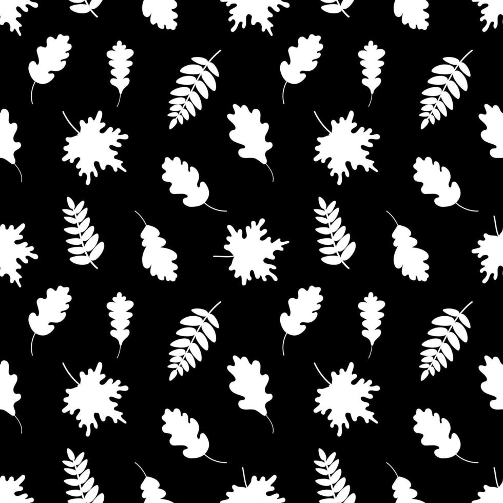 modèle sans couture de feuilles blanches. illustration vectorielle vecteur