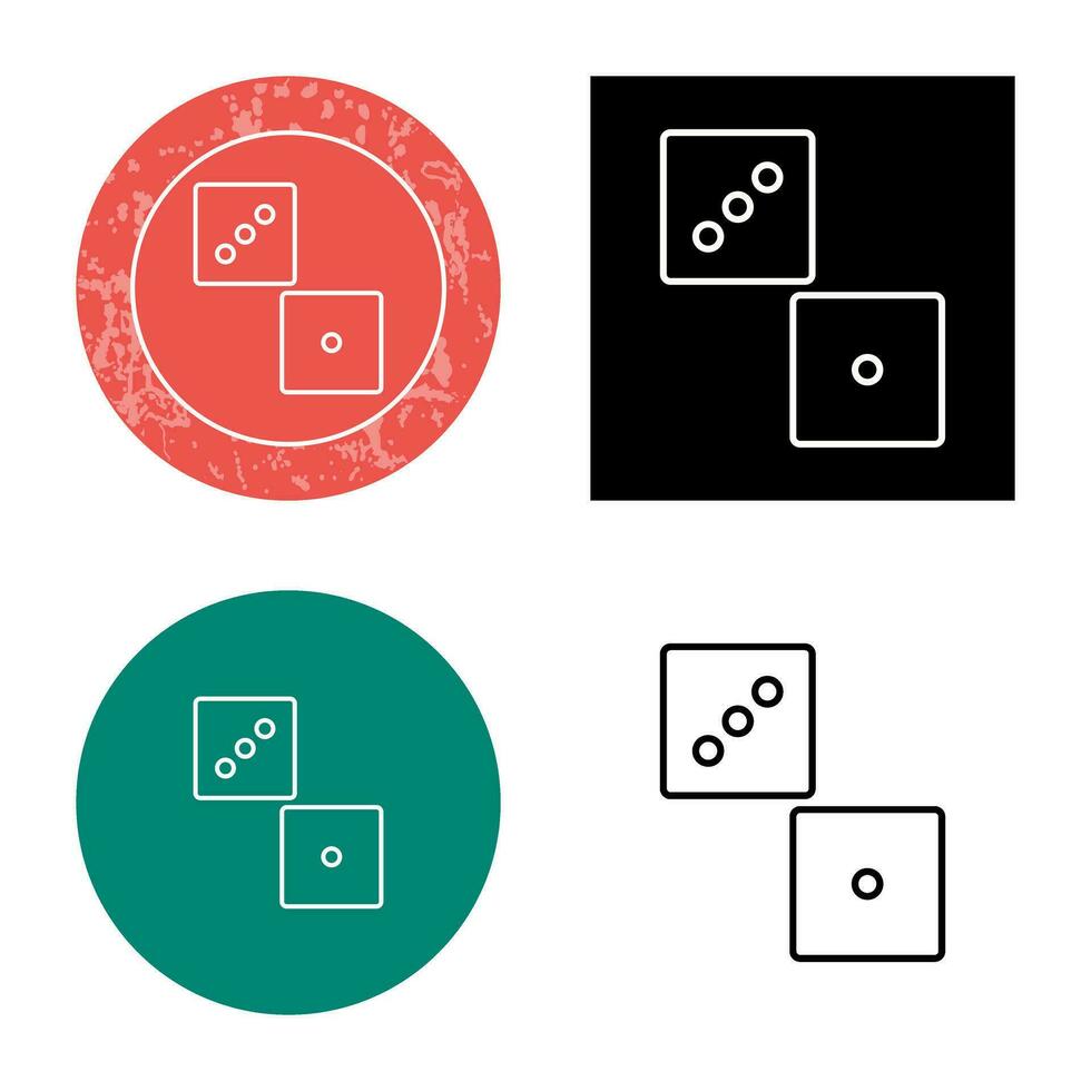 icône de vecteur de dés unique