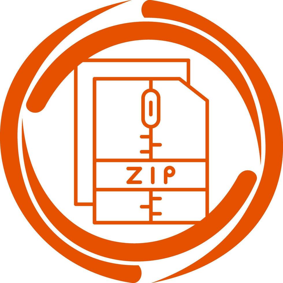 icône de vecteur de fichier zip