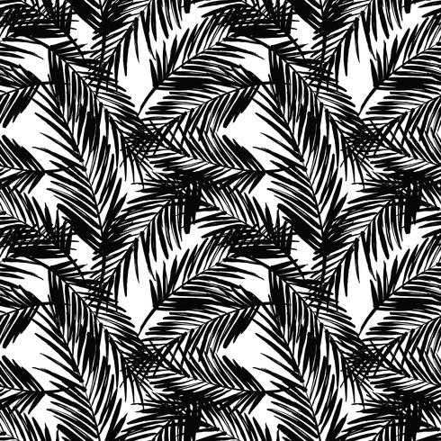 Modèle exotique sans couture avec des feuilles de palmier. vecteur
