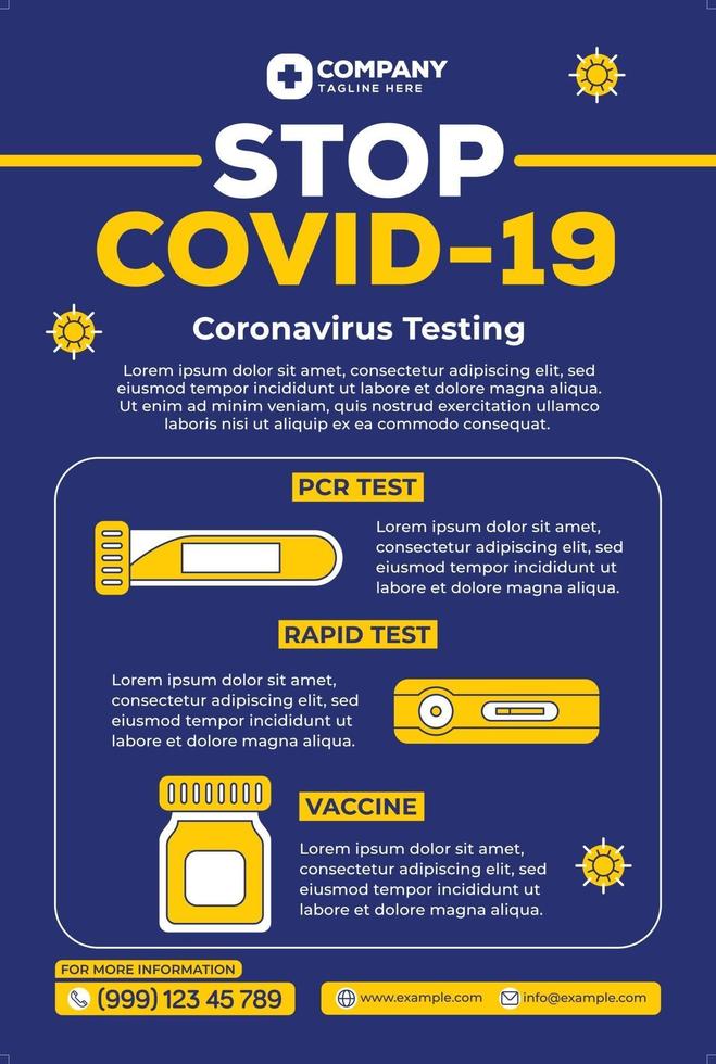 affiche covid-19 dans un style design plat. campagne contre le coronavirus. vecteur