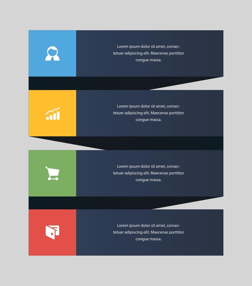 bannière infographique avec modèle vectoriel à 3 options pour la présentation