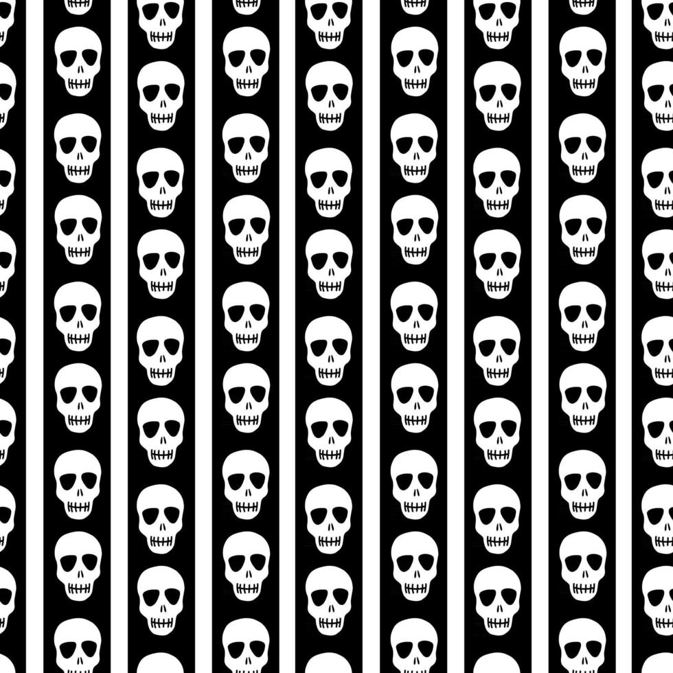 motif rayé avec des crânes.design pour halloween vecteur