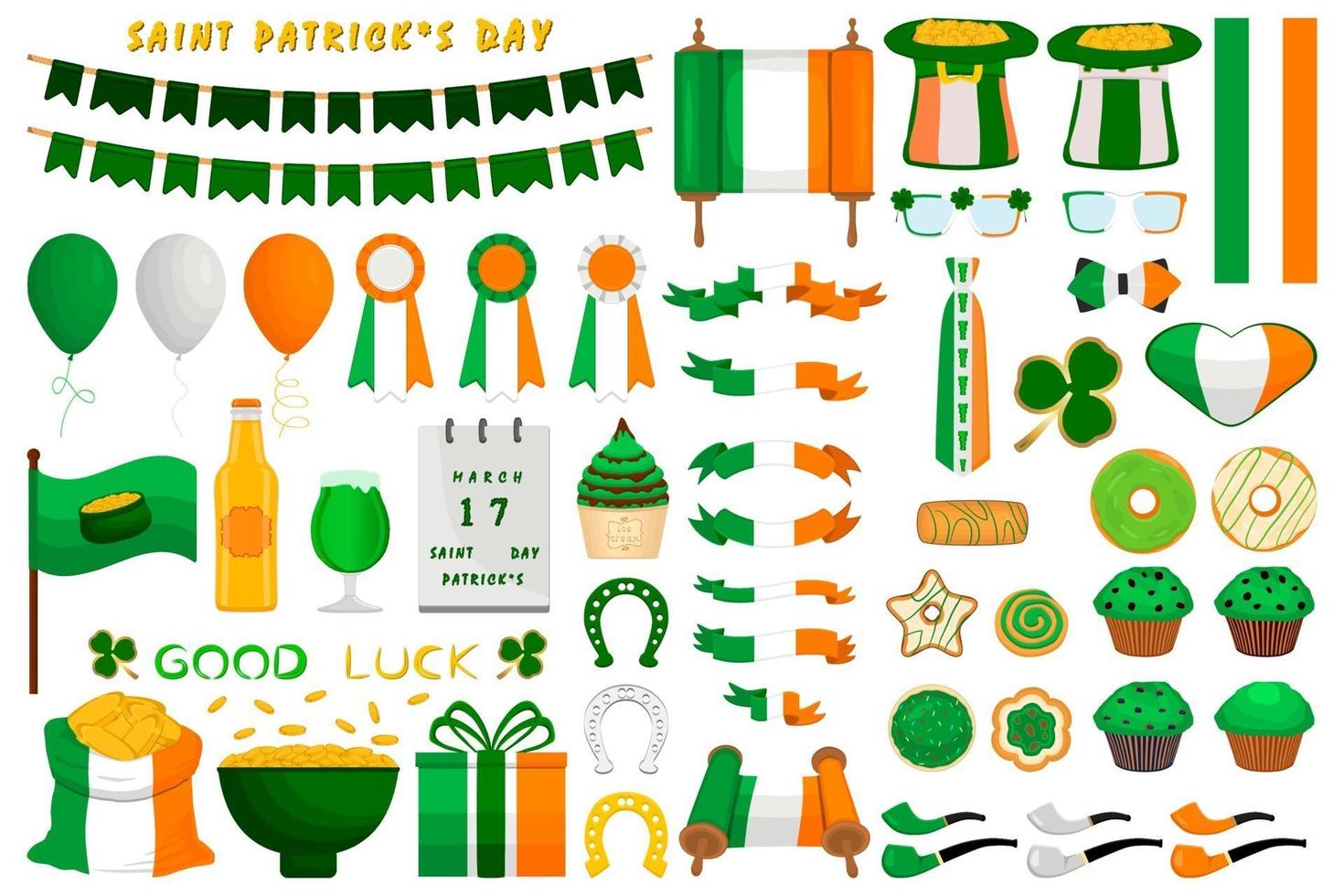 illustration fête irlandaise st patrick day, pièces d'or en pot vecteur