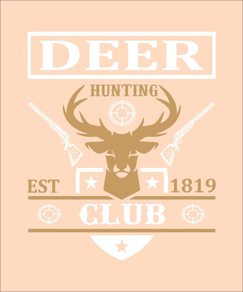 club de chasse au cerf vecteur