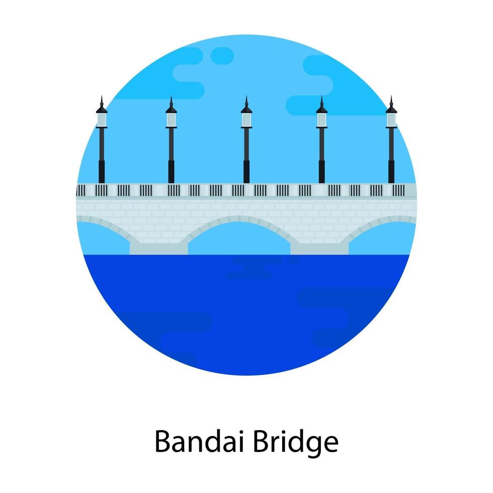 pont de bandai, japon vecteur