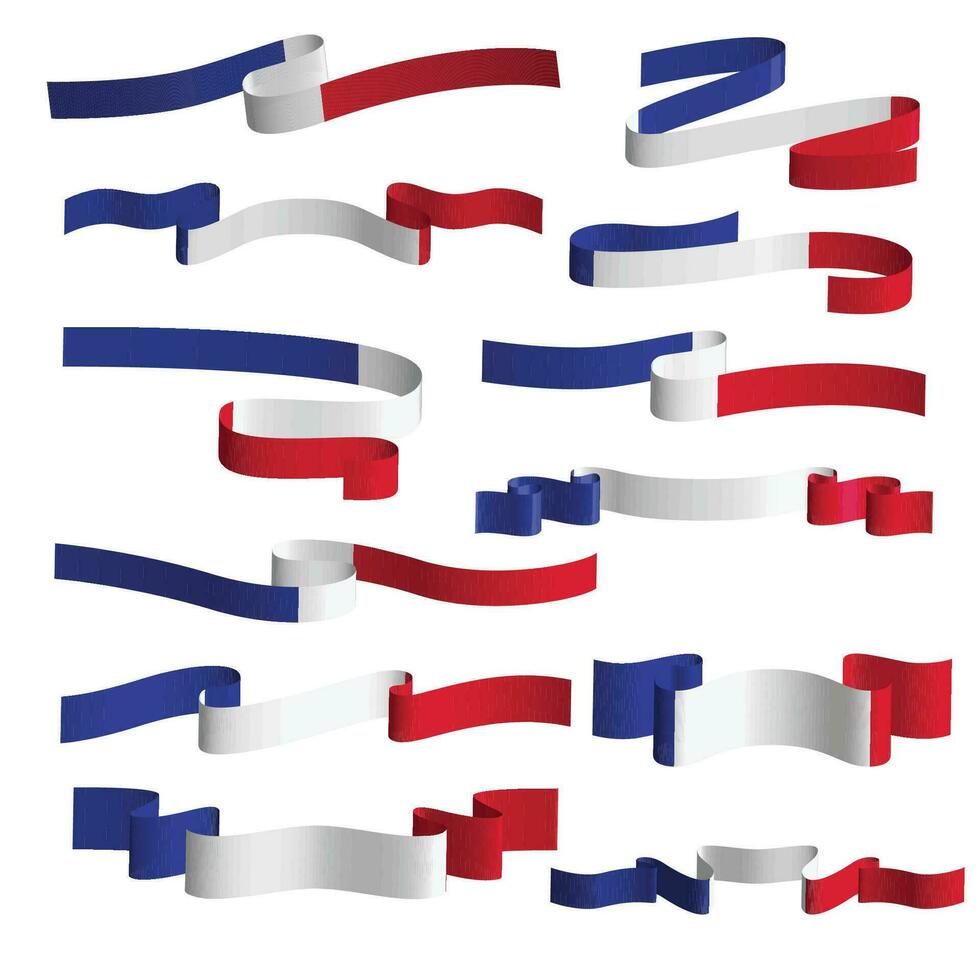 France ruban drapeau vecteur élément