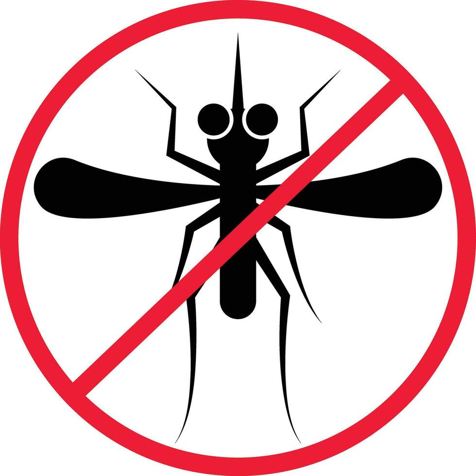 non moustique, paludisme maladie icône symbole vecteur