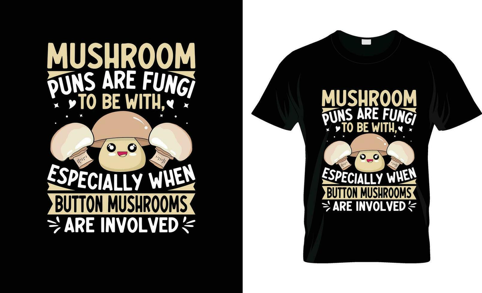 bouton champignons le minuscule trésors de le coloré graphique tee-shirt, tee-shirt impression maquette vecteur