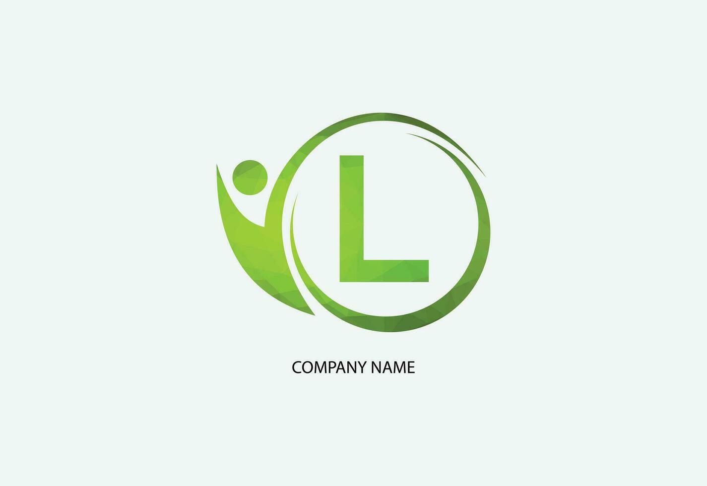 faible poly Humain avec lettre l logo conception concept modèle vecteur