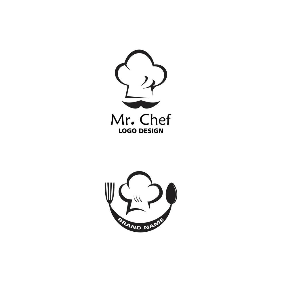 illustration vectorielle de chapeau chef logo modèle vecteur