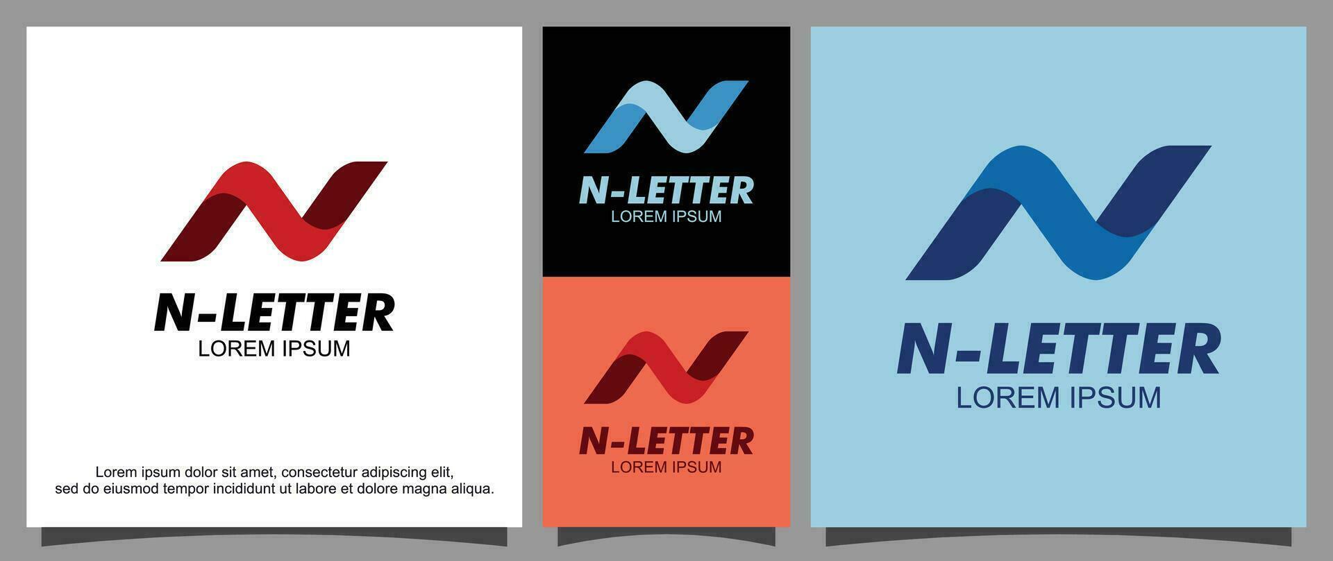 modèle de logo lettre n vecteur