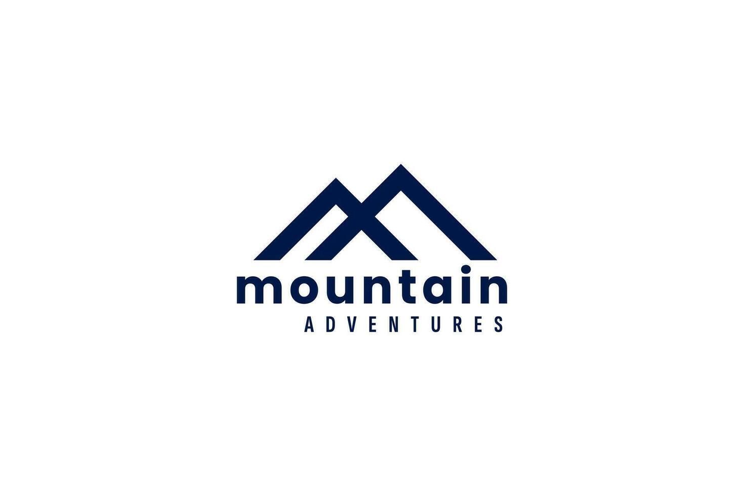 Montagne aventure logo vecteur icône illustration