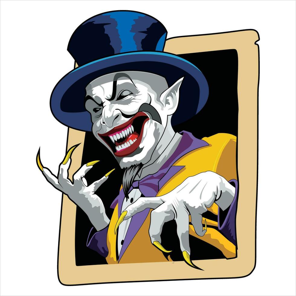 vecteur illustration de le joker personnage, parfait comme une mascotte