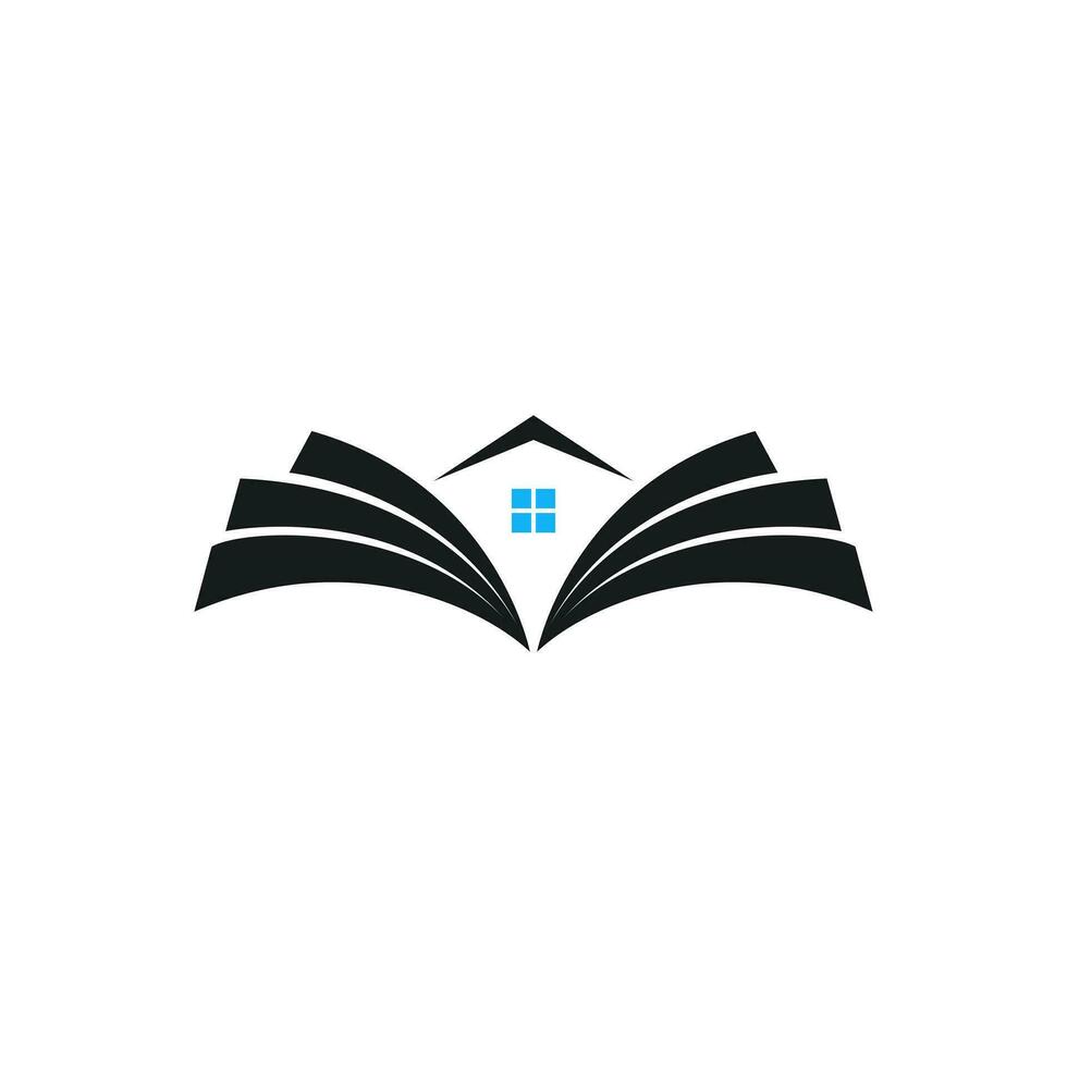 livre maison logo vecteur modèle