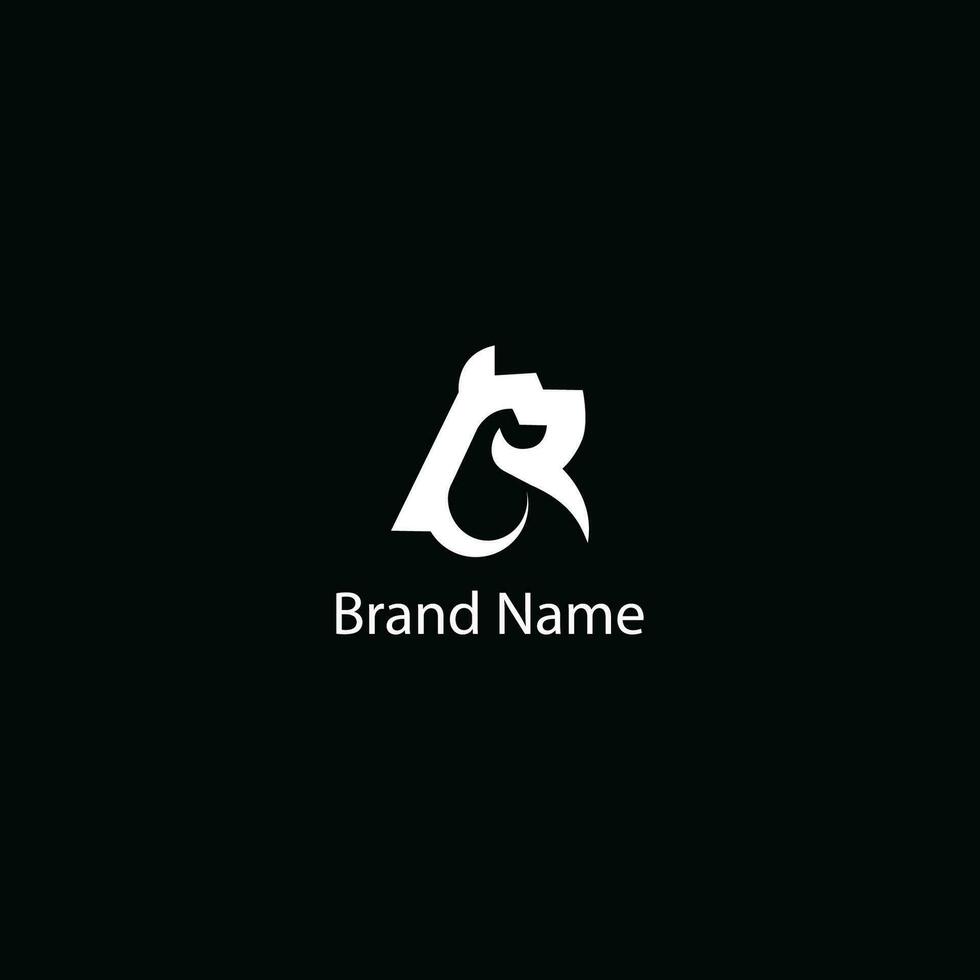 br lettre chat vecteur logo conception icône symbole modèle