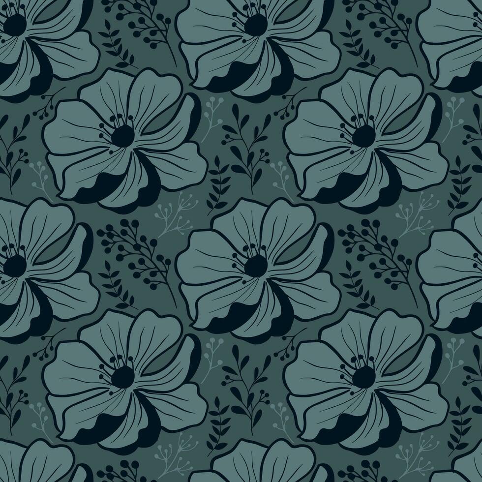 floral sans couture modèle. floral répéter pour textile et tissu. fleurs modèle vecteur