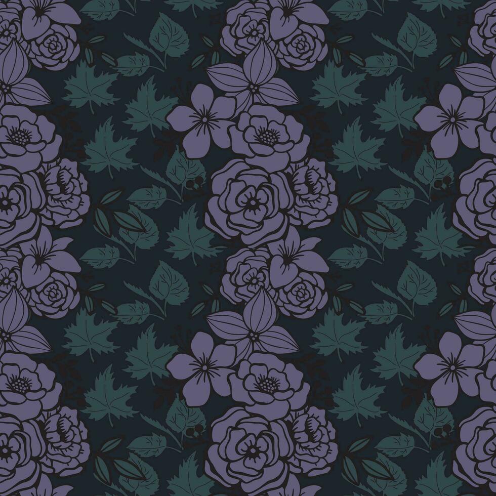 floral sans couture modèle. floral répéter pour textile et tissu. fleurs modèle vecteur