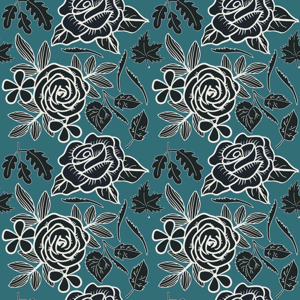 floral sans couture modèle. floral répéter pour textile et tissu. fleurs modèle vecteur