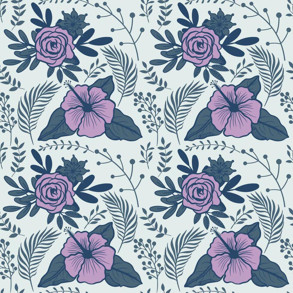 floral sans couture modèle. floral répéter pour textile et tissu. fleurs modèle vecteur