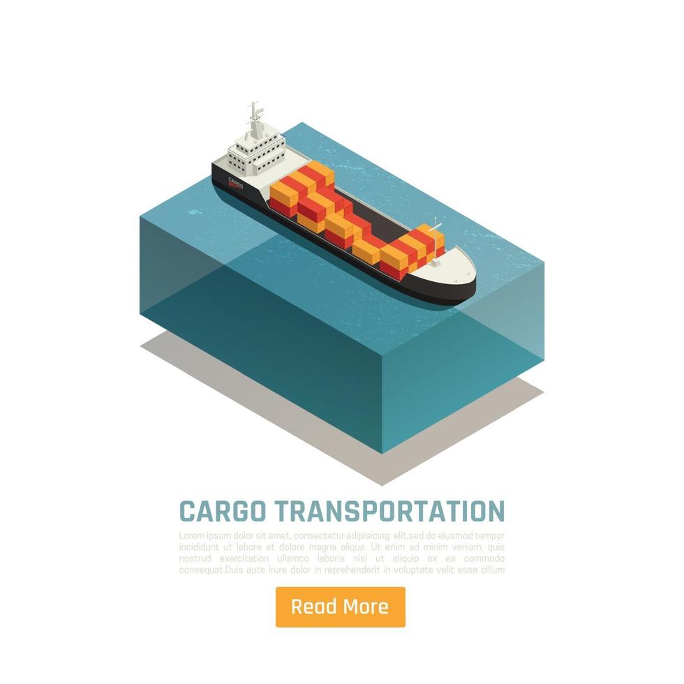 illustration vectorielle de cargo fond isométrique vecteur