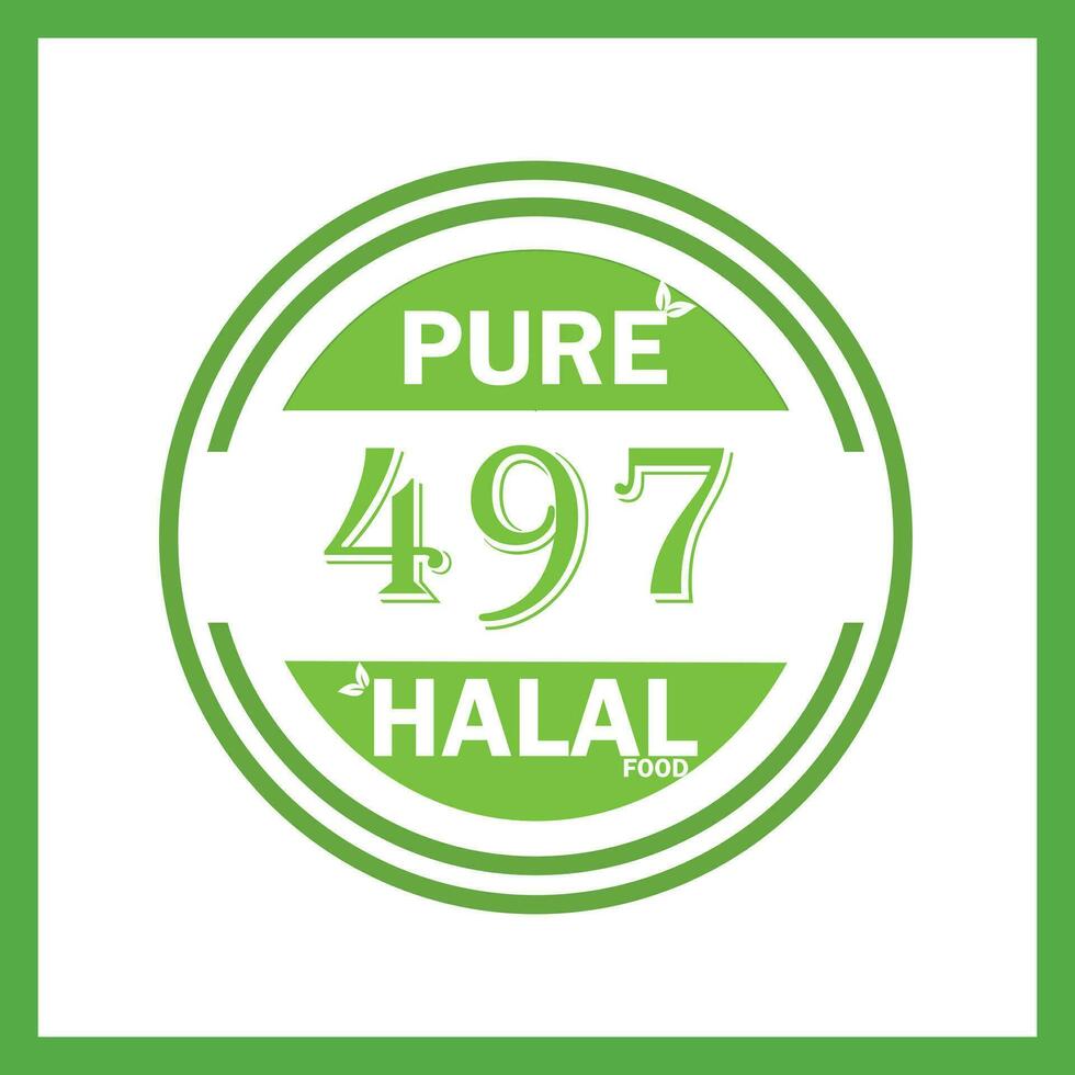 conception avec halal feuille conception 497 vecteur