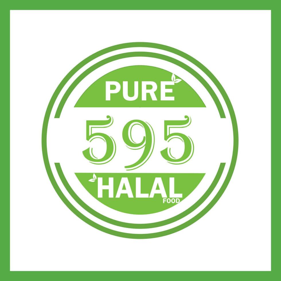 conception avec halal feuille conception 595 vecteur