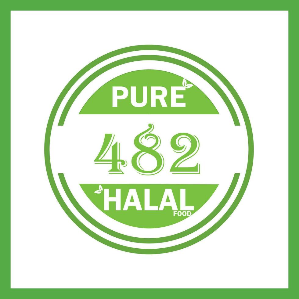 conception avec halal feuille conception 482 vecteur