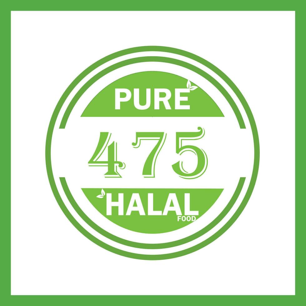 conception avec halal feuille conception 475 vecteur