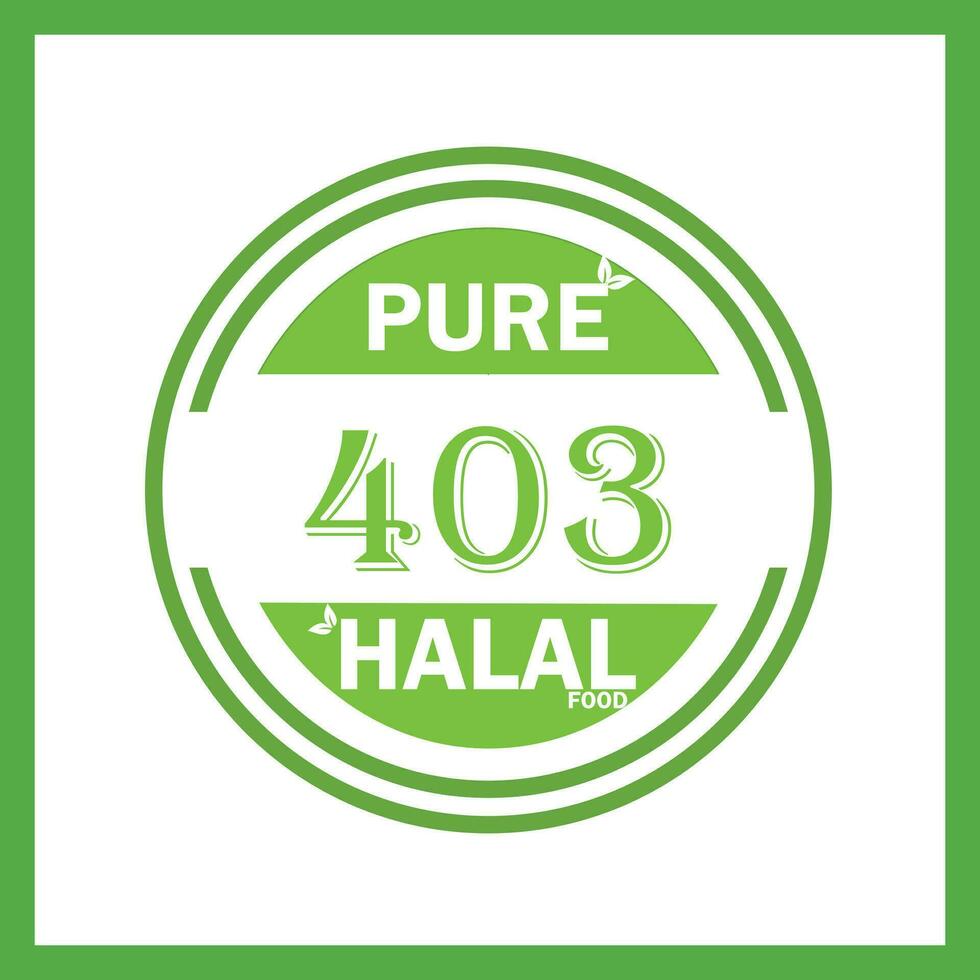 conception avec halal feuille conception 403 vecteur