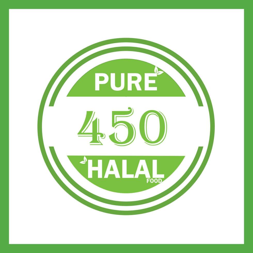 conception avec halal feuille conception 450 vecteur