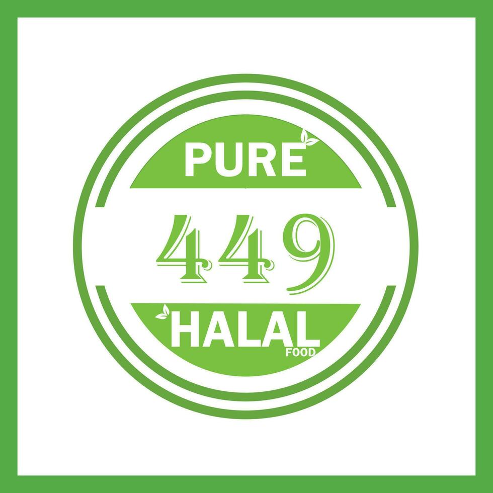 conception avec halal feuille conception 449 vecteur