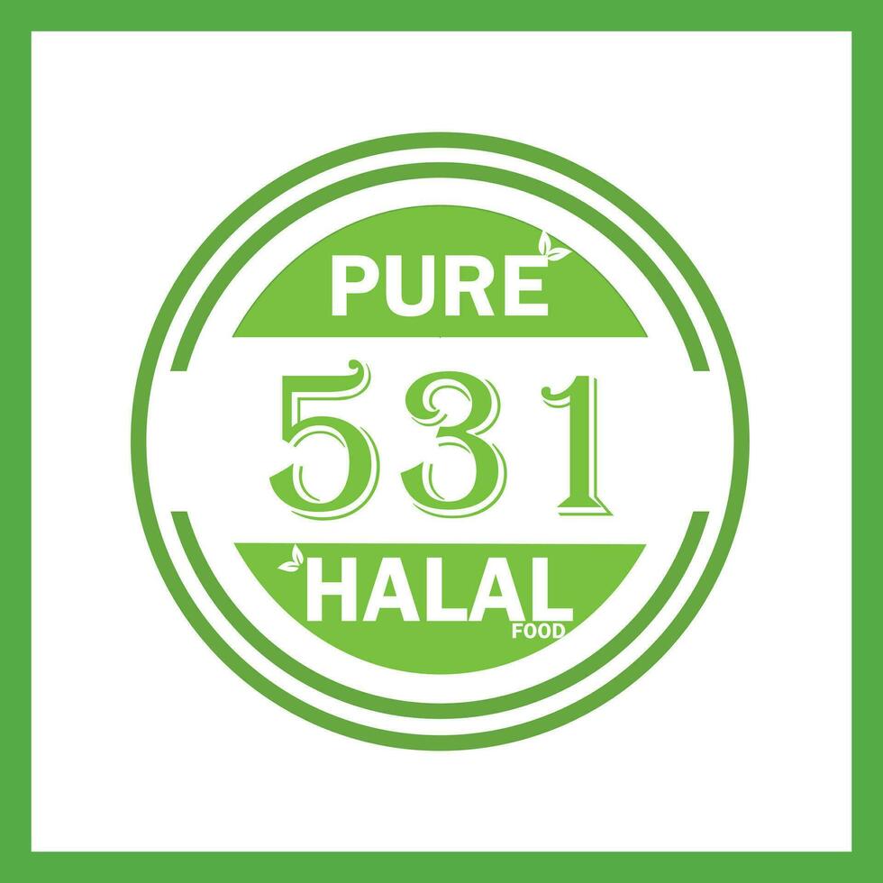 conception avec halal feuille conception 531 vecteur