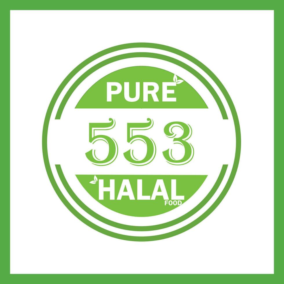 conception avec halal feuille conception 553 vecteur