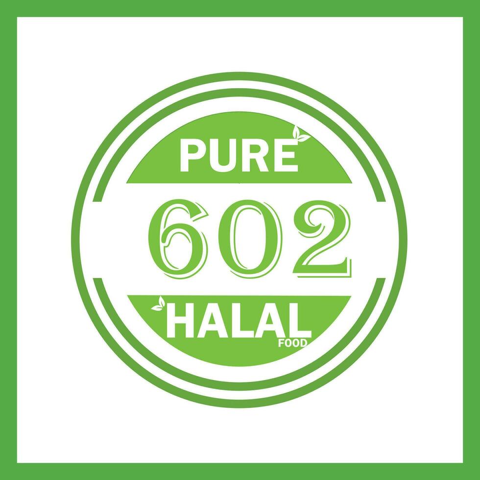 conception avec halal feuille conception 602 vecteur