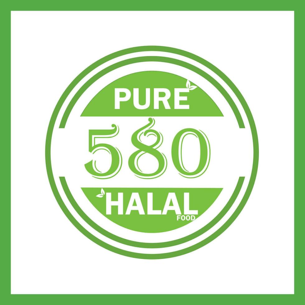 conception avec halal feuille conception 580 vecteur