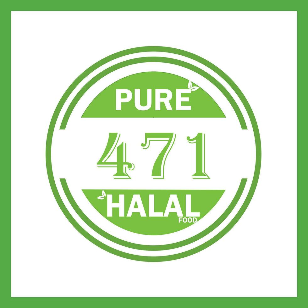 conception avec halal feuille conception 471 vecteur