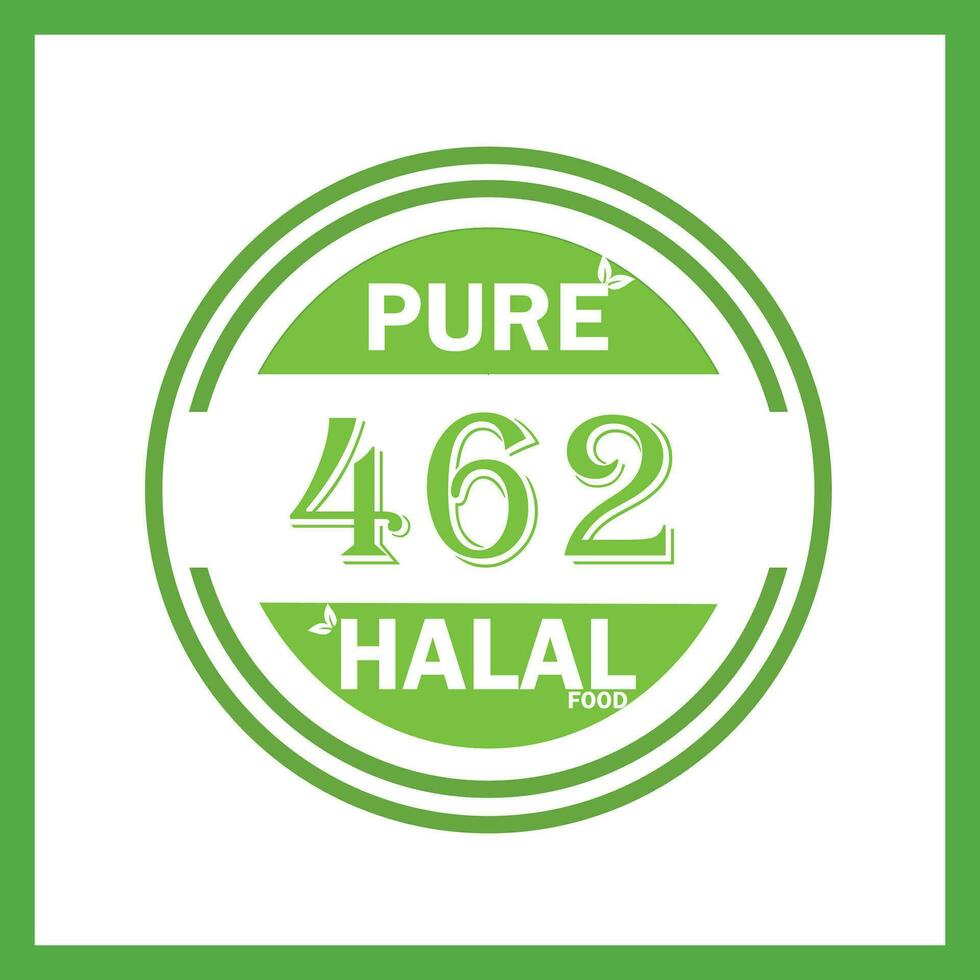 conception avec halal feuille conception 462 vecteur