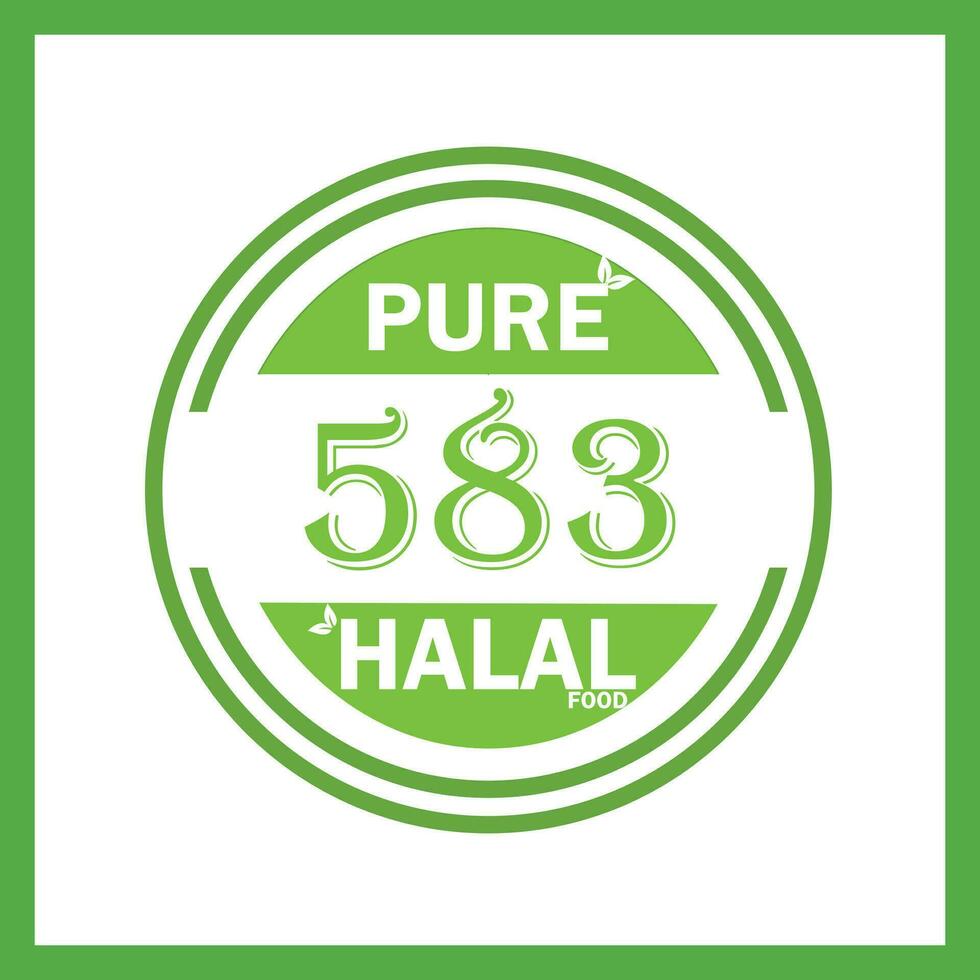 conception avec halal feuille conception 583 vecteur