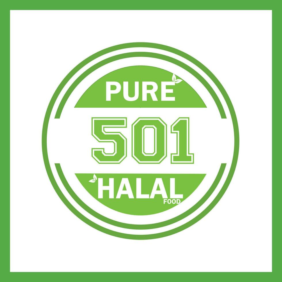 conception avec halal feuille conception 501 vecteur